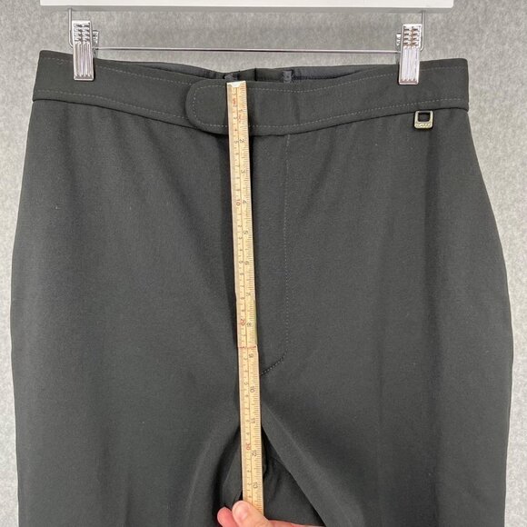 Roffe Women Jett Pant Size 14 Long Black Stretch Knit Vintage Wool Blend Stirrup - Picture 11 of 14